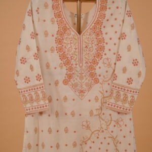 Beautiful embroidered suit & Salwar Set with handwork embroidery in coral pink