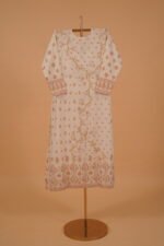 Beautiful embroidered suit & Salwar Set with handwork embroidery in coral pink - Image 3