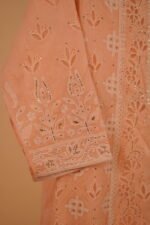 Rose pink suit set with cutwork and Mukaish - Image 2