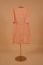 Rose pink suit set with cutwork and Mukaish - Image 4