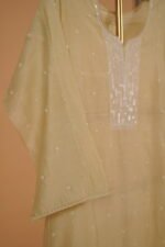 Lime green Salwar suit set with hand work