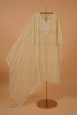 Lime green Salwar suit set with hand work - Image 2