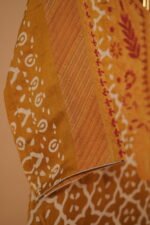 Mustard Printed suit set with dupatta and bottom - Image 2