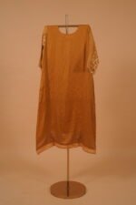 Mustard Printed suit set with dupatta and bottom - Image 4