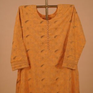 Yellow salwar suit set with Mukaish and embroidery work