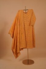 Yellow salwar suit set with Mukaish and embroidery work - Image 4