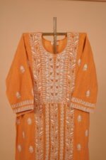 Orange embroidered suit set 4  pcs
