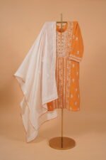 Orange embroidered suit set 4  pcs - Image 3
