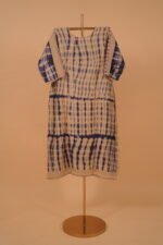 Multicolor lehriya print embroidered salwar suiit set