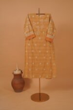 Mustard Yellow salwar suits et with hand embroidery 4 pcs - Image 4