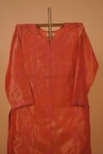 Classy Red Tissue salwar suit set with hand embroidery