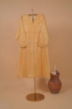 Yellow chikankari salwar suit set in tissue 4 pcs set - Image 5