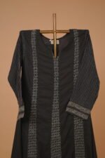 Black embroidered salwar suit set in cotton voil