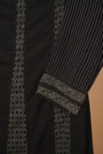 Black embroidered salwar suit set in cotton voil - Image 2