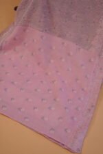 Mauve color kota embroidered saree with blouse and lining - Image 4