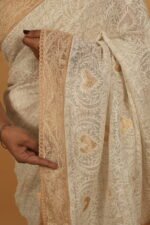 Pongal special saree with zari border & pallu in tissue kota and heavy embroidery - Image 4