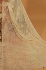 Shaded beige kota saree with Gotapatti work on border - Image 2