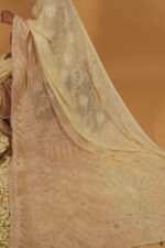 Shaded beige kota saree with Gotapatti work on border - Image 3