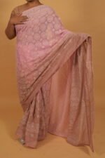 Mave kota saree with light zardozi tapechi embroidery and pintucks border - Image 2