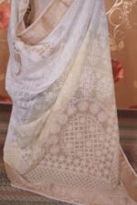 Lime shaded Kota Pongal saree with Zari Border - Image 4