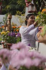 Lilac hand embroidered Anarkali Set of 4 - Image 3