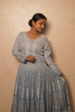Blue Anarkali | Elegant Ethnic Wear - Image 3