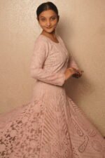 Baby Pink Cotton Anarkali with Handmade Embroidery | Ethnic Wear