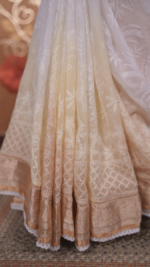 Lime shaded Kota Pongal saree with Zari Border - Image 5