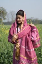 Royal Pink Chikankari Embroidered Suit Set - Image 6