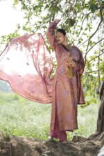 Rust Brown Chikankari Embroidered Suit Set - Image 2