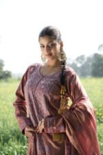 Rust Brown Chikankari Embroidered Suit Set - Image 5