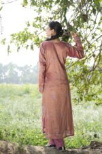 Rust Brown Chikankari Embroidered Suit Set - Image 4