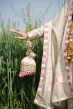 Beige Chikankari Embroidered Suit Set - Image 4