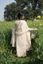 Beige Chikankari Embroidered Suit Set - Image 5