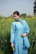 Blue Chikankari Hand Embroidered Suit Set