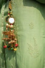 Light Green Chikankari Suit Set with Beadwork - Image 6