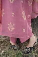 Shaded Pink Chikankari Embroidered Suit Set - Image 3