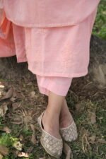 Pastel Pink Chikankari Embroidered Suit Set - Image 2