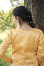 Mustard Yellow Chikankari Suit Set with Beadwork - Image 4