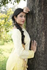 Lime Yellow Chikankari Embroidered Suit Set - Image 2