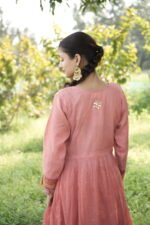 Light Brown Chikankari Suit Set with Beadwork - Image 4