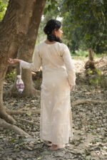 Light Beige Chikankari Embroidered Suit Set - Image 5