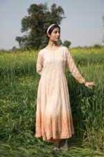 Ombre Beige Gold Chikankari Suit Set