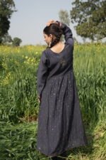 Indigo Blue Chikankari Suit Set with Beadwork - Image 4