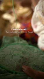 Mehndi Green Chikankari Suit Set with Beadwork - Image 6