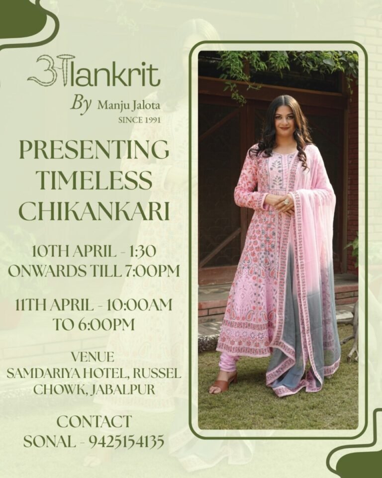 Fashion exhibition showcasing Chikan embroidery in Jabalpur