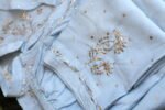 Powder Blue Pure Cotton Co-Ord Set with All-Over Antique Mukesh Work - Image 6
