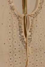 Vibrant Peach Ombre Antique Mukesh Kaftan - Image 2