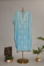 Graceful Sky Blue Ombre Gaspatti Kaftan