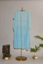 Graceful Sky Blue Ombre Gaspatti Kaftan - Image 5